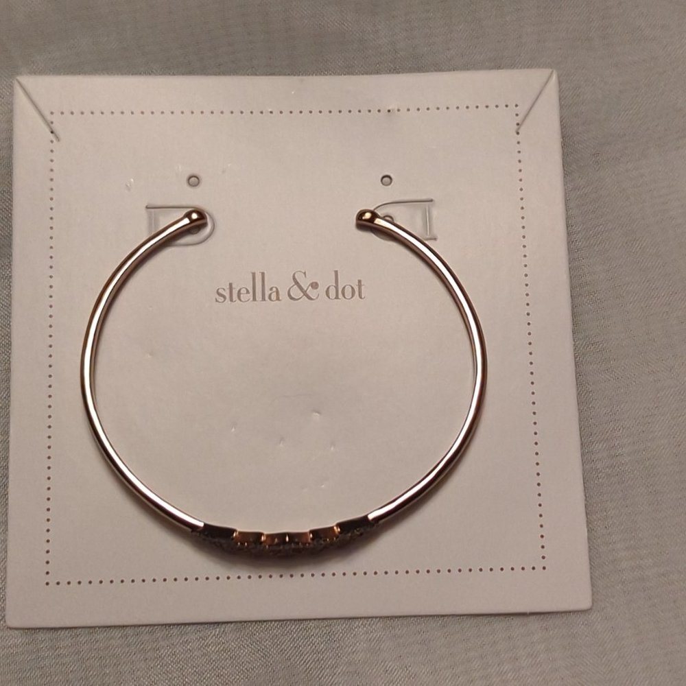 Stella and Dot Pavé Triangle Cuff rose-rold